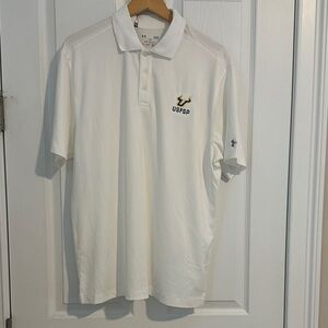 Under Armour USFSP White Polo with Logo NWT